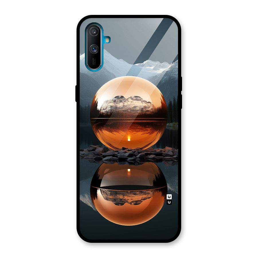 Metal Moon Glass Back Case for Realme C3