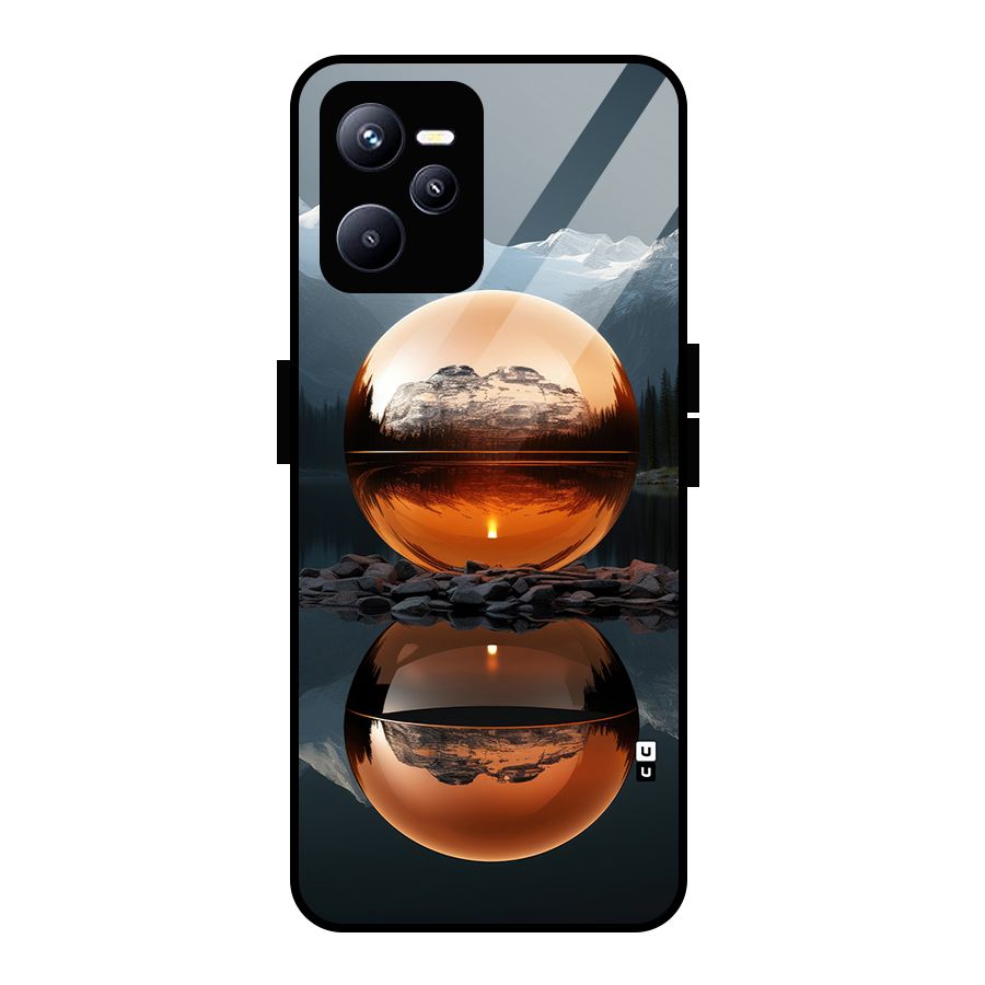 Metal Moon Glass Back Case for Realme C35