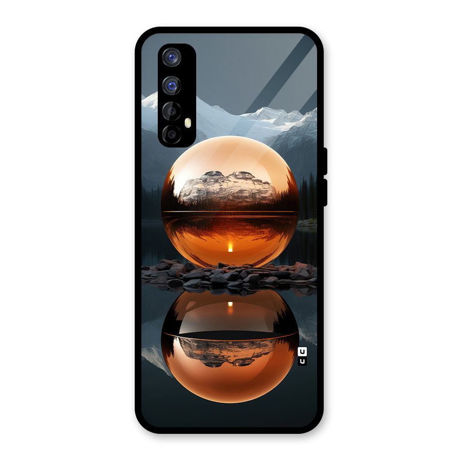 Metal Moon Glass Back Case for Realme Narzo 20 Pro