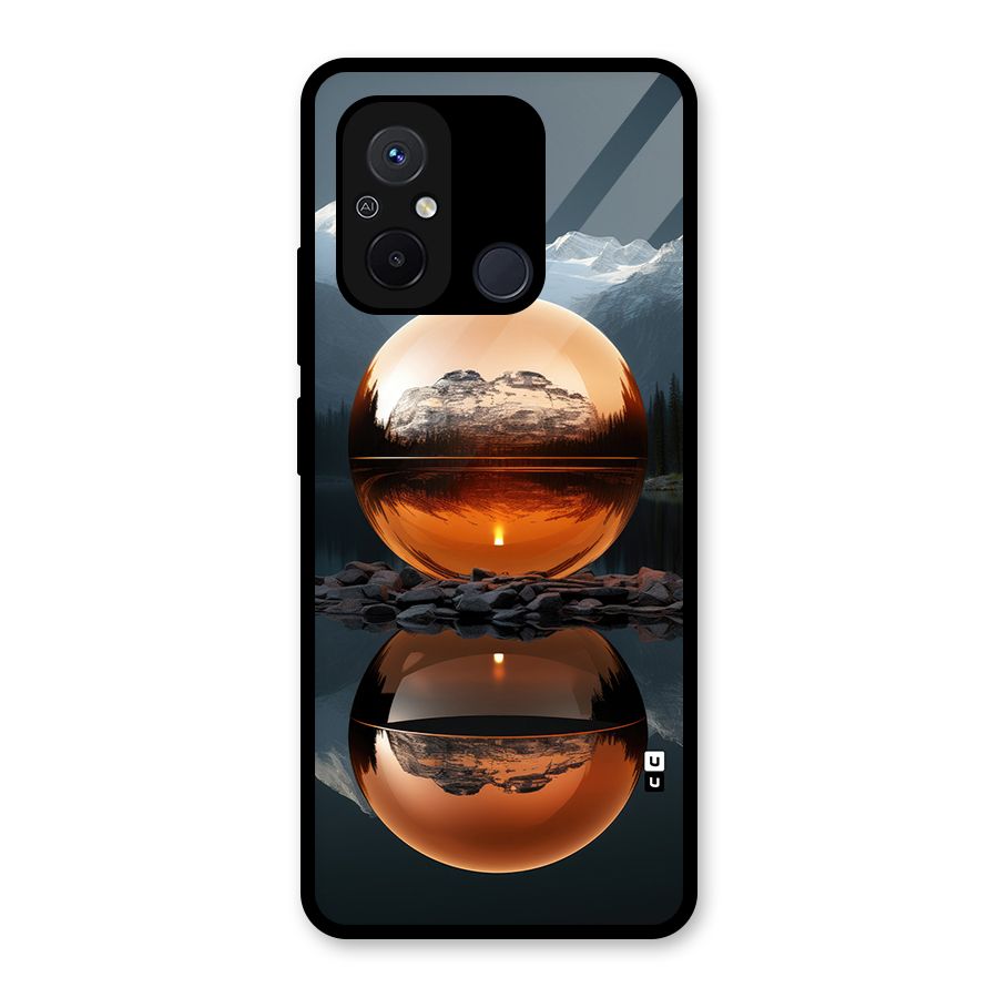 Metal Moon Glass Back Case for Redmi 12C