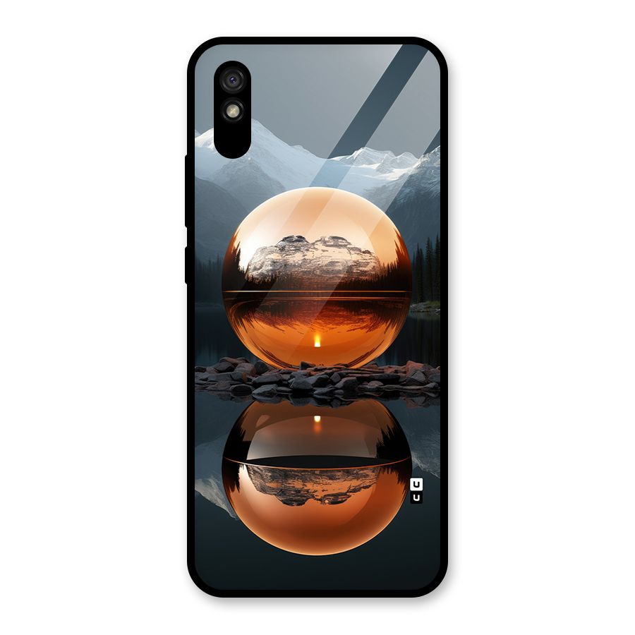 Metal Moon Glass Back Case for Redmi 9A