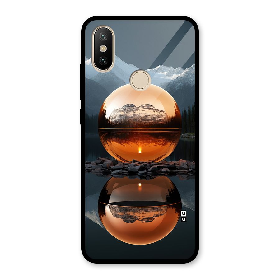 Metal Moon Glass Back Case for Redmi A2