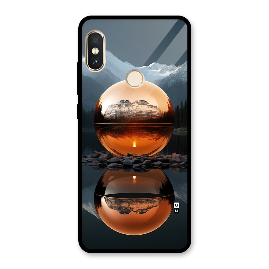 Metal Moon Glass Back Case for Redmi Note 5 Pro
