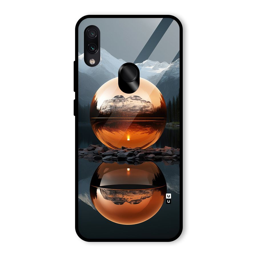 Metal Moon Glass Back Case for Redmi Note 7 Pro