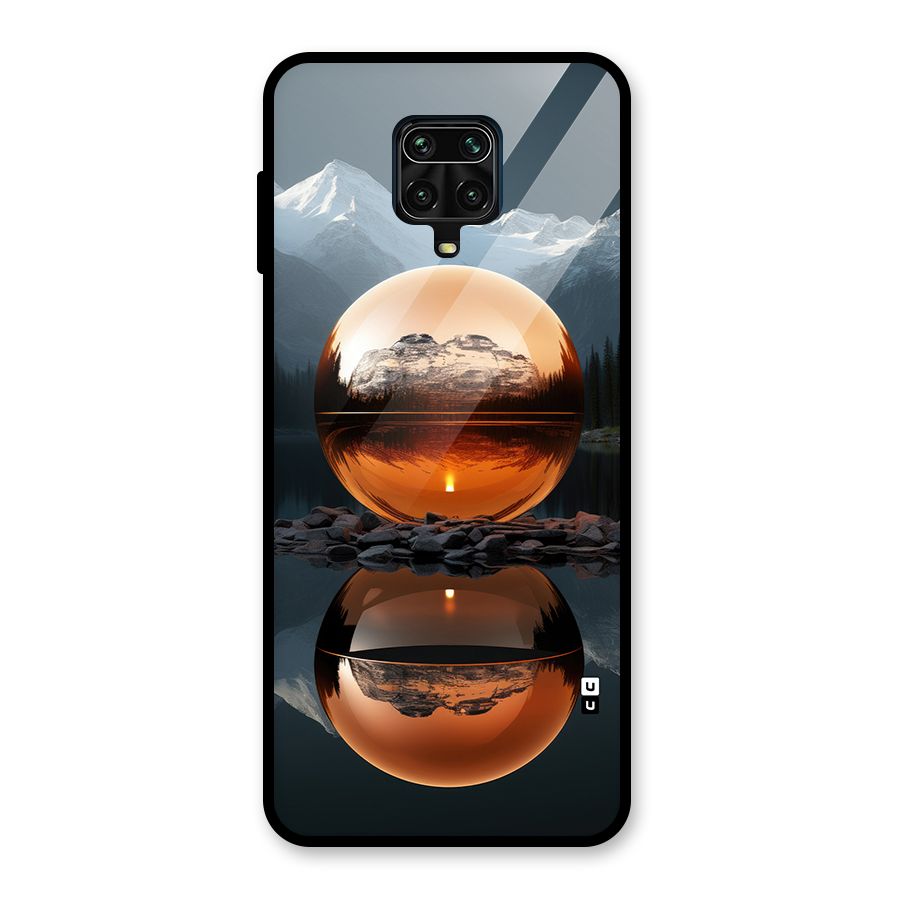 Metal Moon Glass Back Case for Redmi Note 9 Pro
