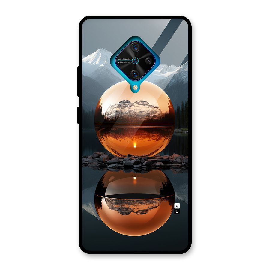 Metal Moon Glass Back Case for Vivo S1 Pro