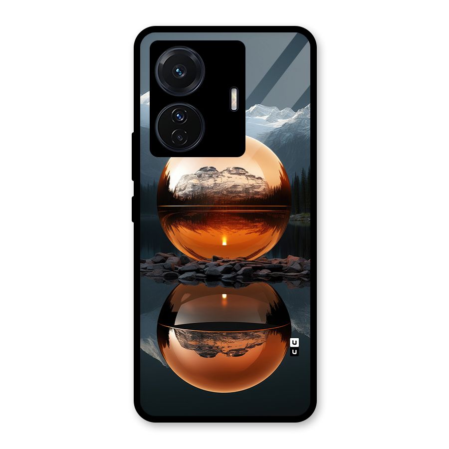 Metal Moon Glass Back Case for Vivo T1 Pro