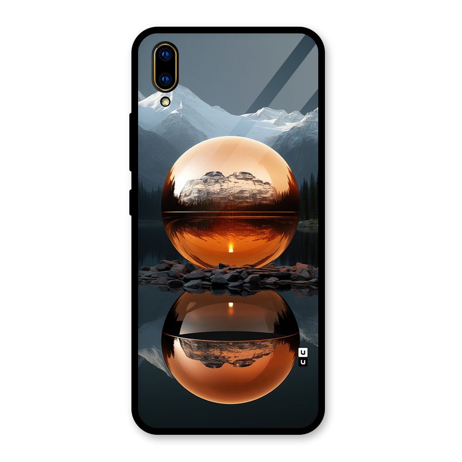 Metal Moon Glass Back Case for Vivo V11 Pro