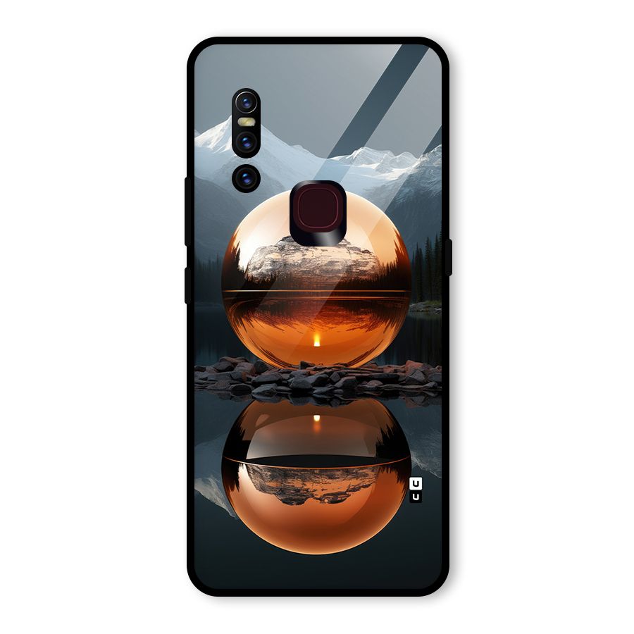 Metal Moon Glass Back Case for Vivo V15