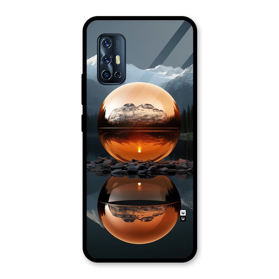 Metal Moon Glass Back Case for Vivo V17
