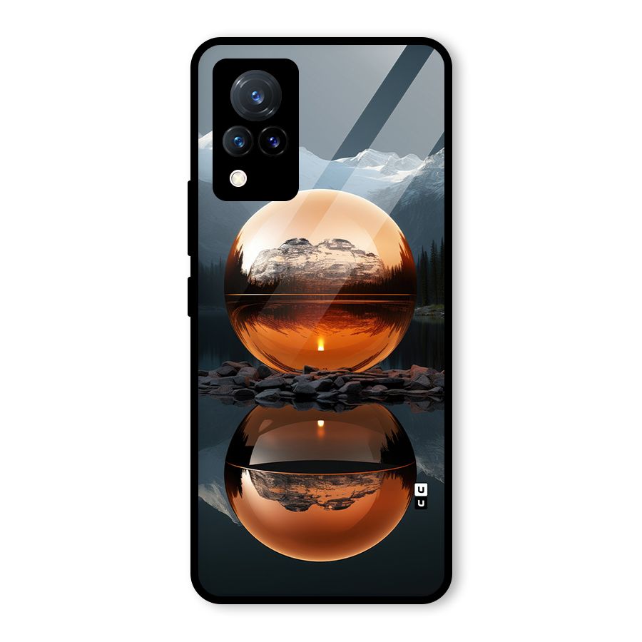 Metal Moon Glass Back Case for Vivo V21 5G