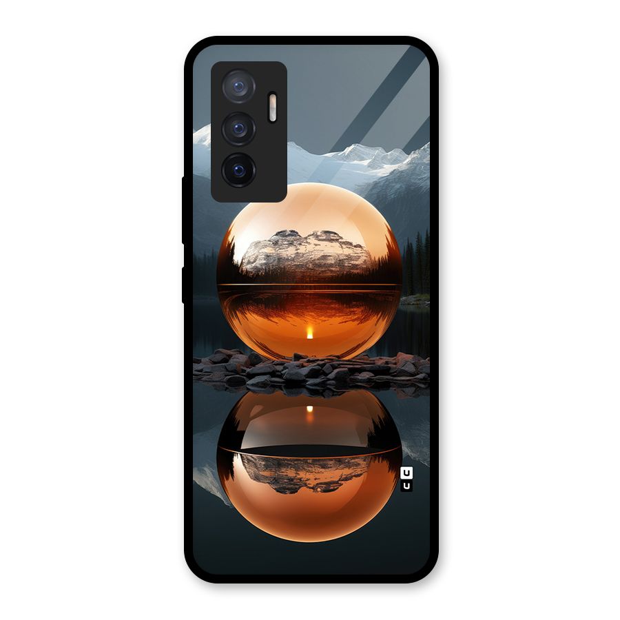 Metal Moon Glass Back Case for Vivo V23e