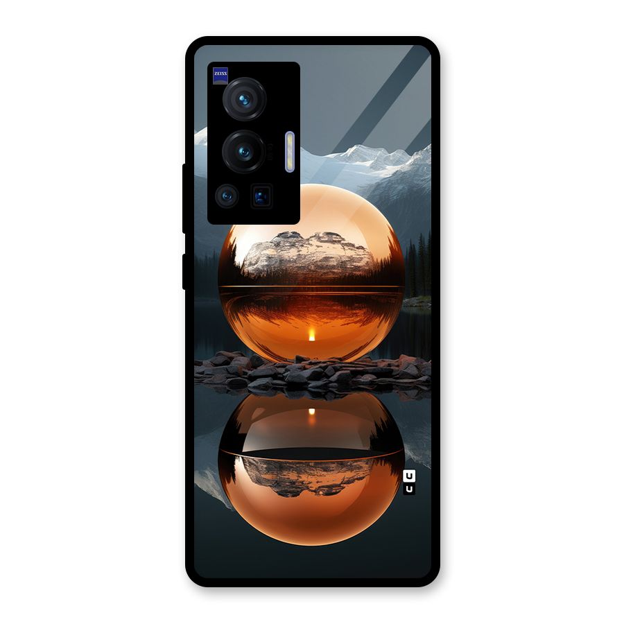 Metal Moon Glass Back Case for Vivo X70 Pro