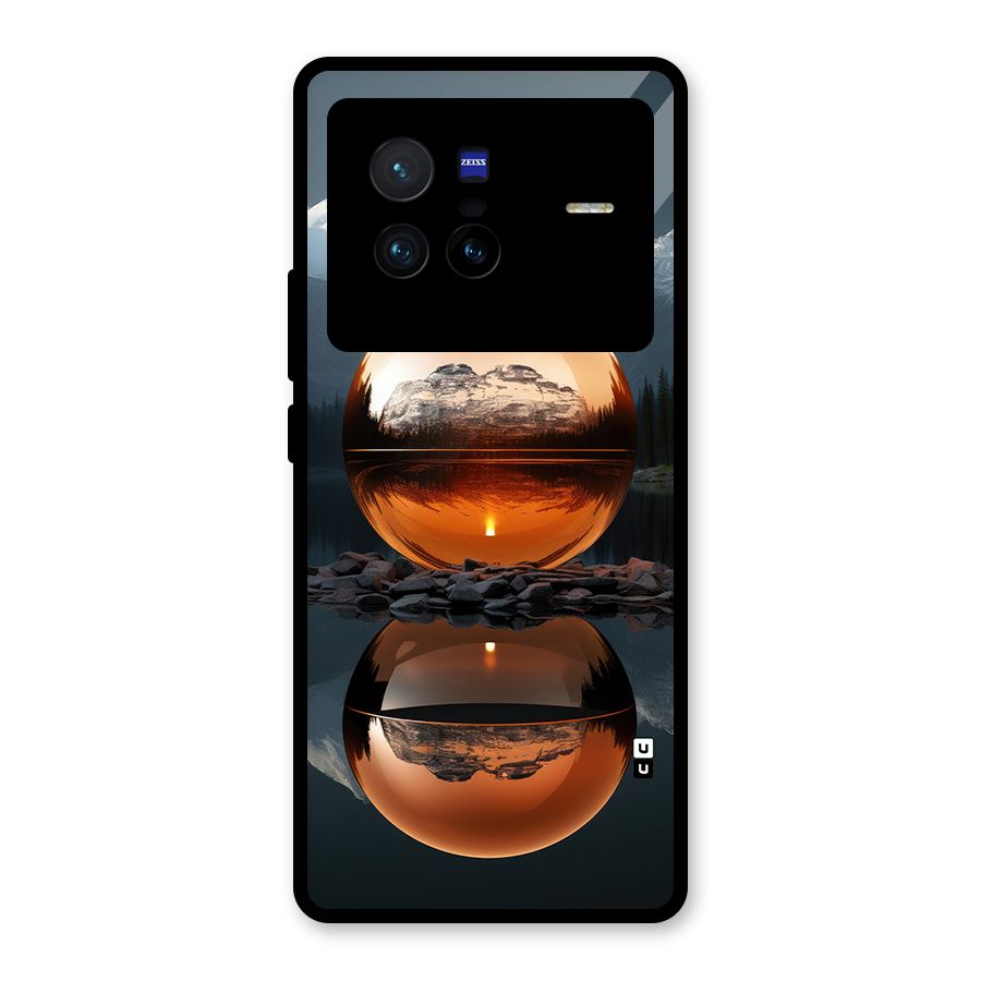 Metal Moon Glass Back Case for Vivo X80