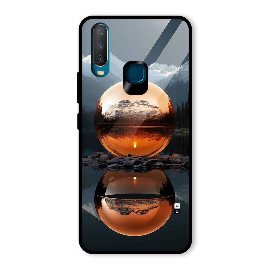 Metal Moon Glass Back Case for Vivo Y17