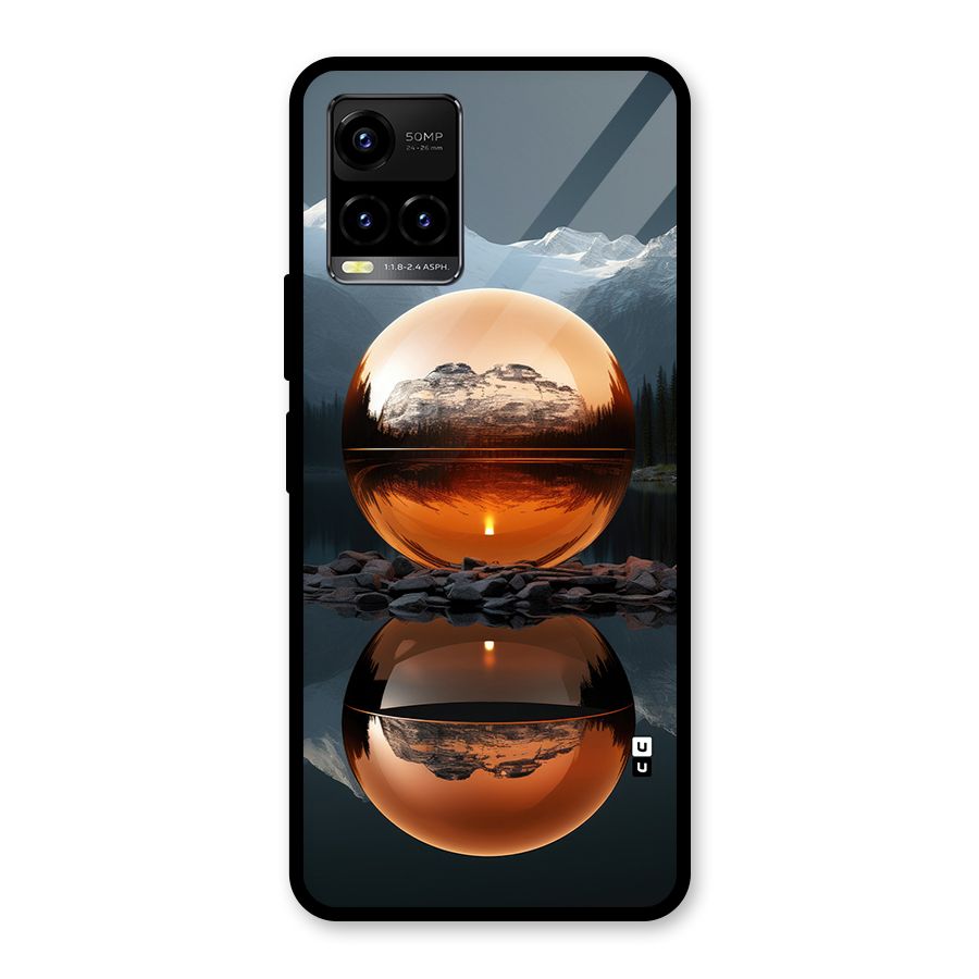 Metal Moon Glass Back Case for Vivo Y21T