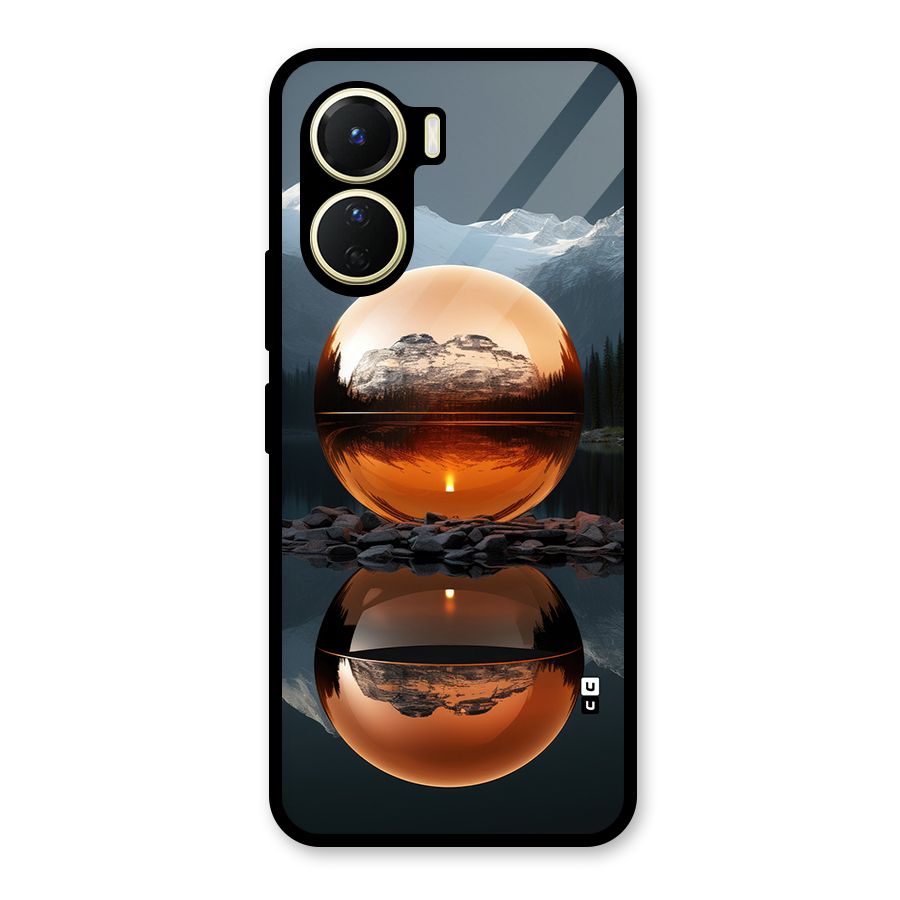 Metal Moon Glass Back Case for Vivo Y56