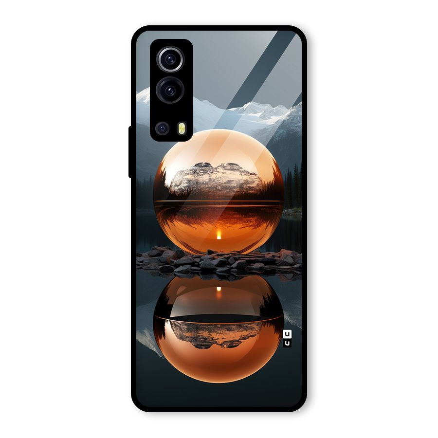 Metal Moon Glass Back Case for Vivo iQOO Z3