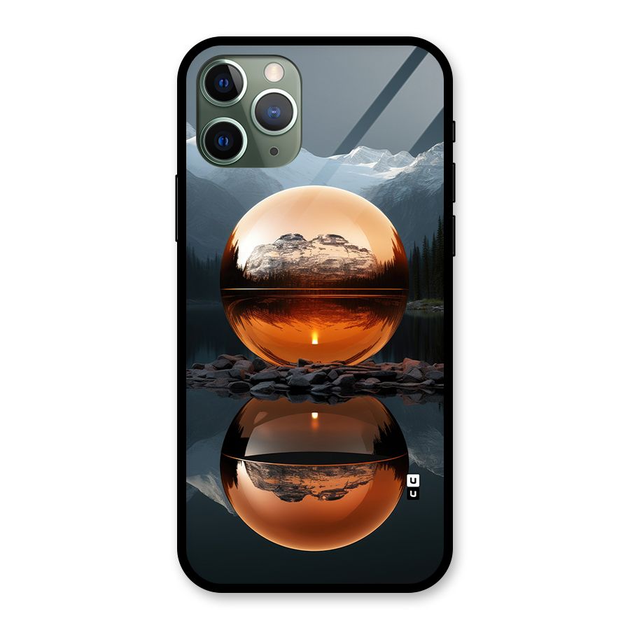 Metal Moon Glass Back Case for iPhone 11 Pro