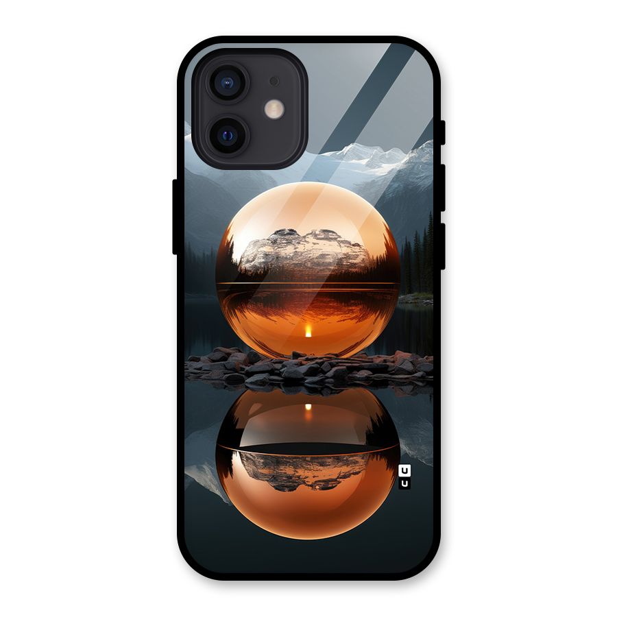 Metal Moon Glass Back Case for iPhone 12