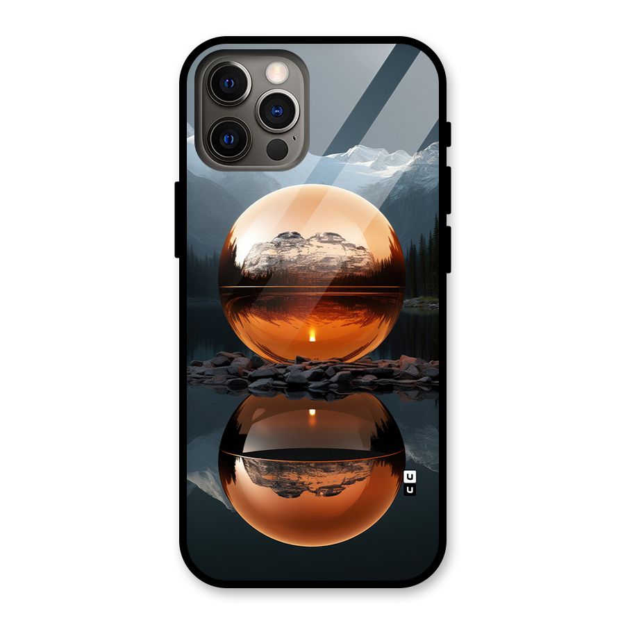 Metal Moon Glass Back Case for iPhone 12 Pro