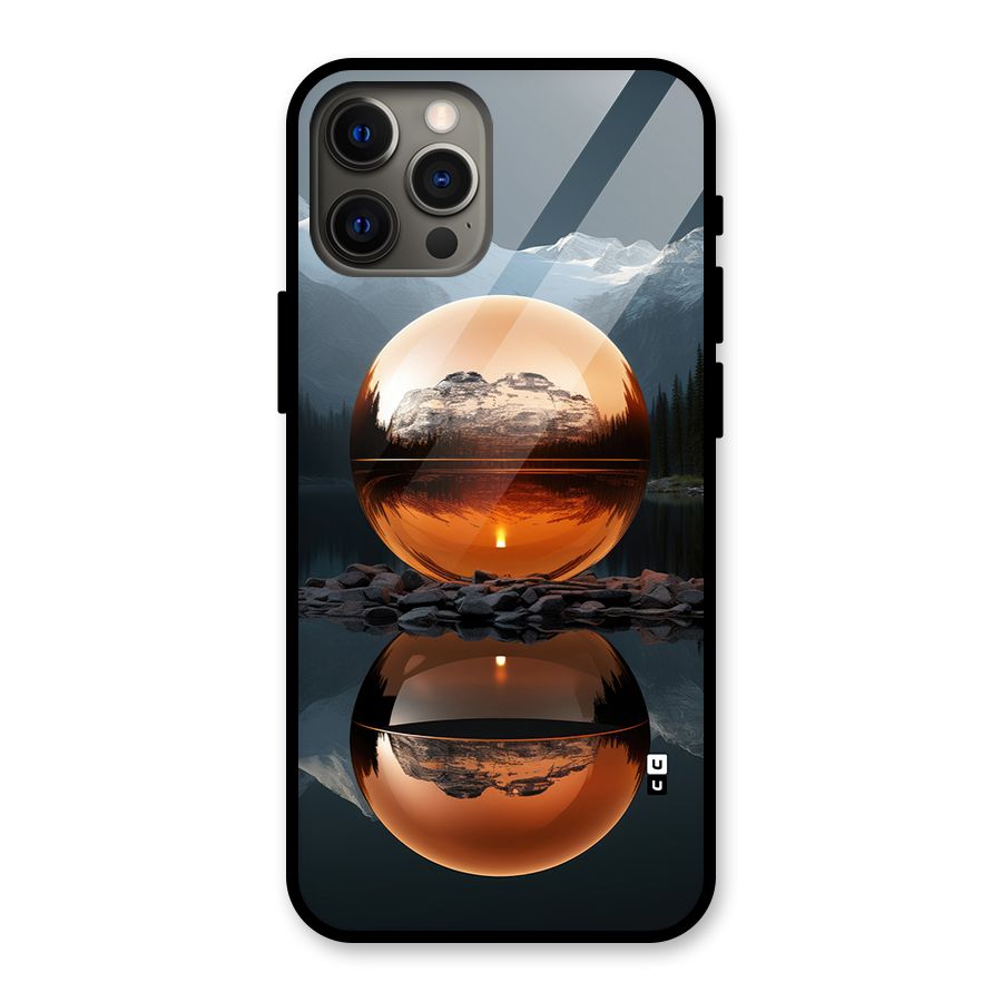 Metal Moon Glass Back Case for iPhone 12 Pro Max