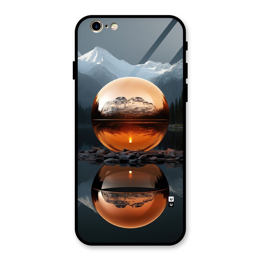 Metal Moon Glass Back Case for iPhone 6 6S