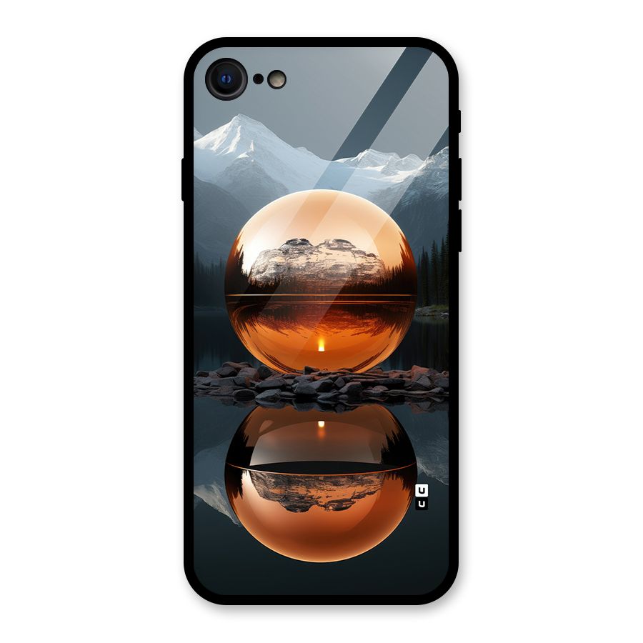 Metal Moon Glass Back Case for iPhone 7