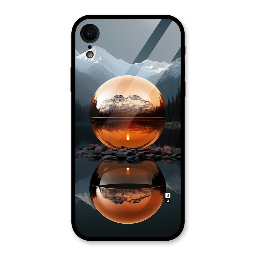Metal Moon Glass Back Case for iPhone XR