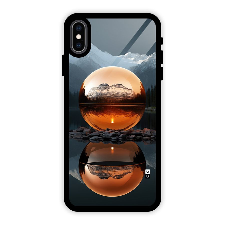 Metal Moon Glass Back Case for iPhone XS Max