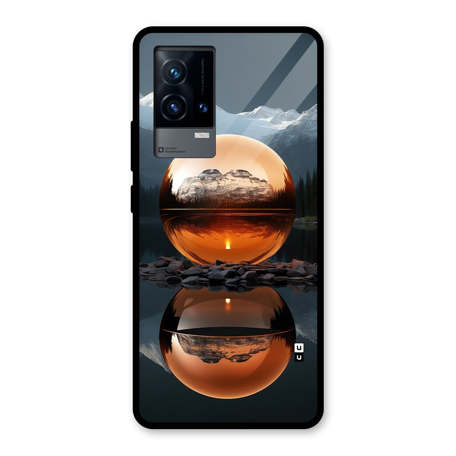 Metal Moon Glass Back Case for iQOO 9 5G