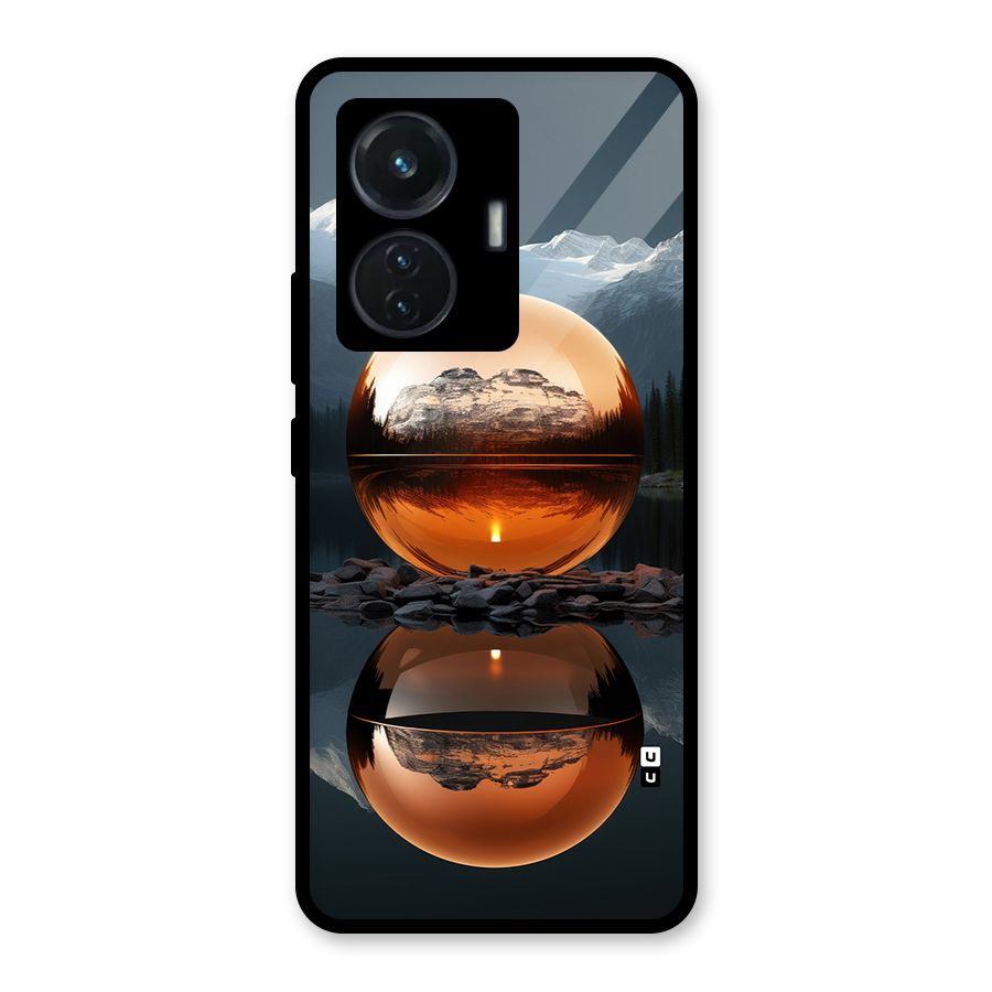 Metal Moon Glass Back Case for iQOO Z6 44W