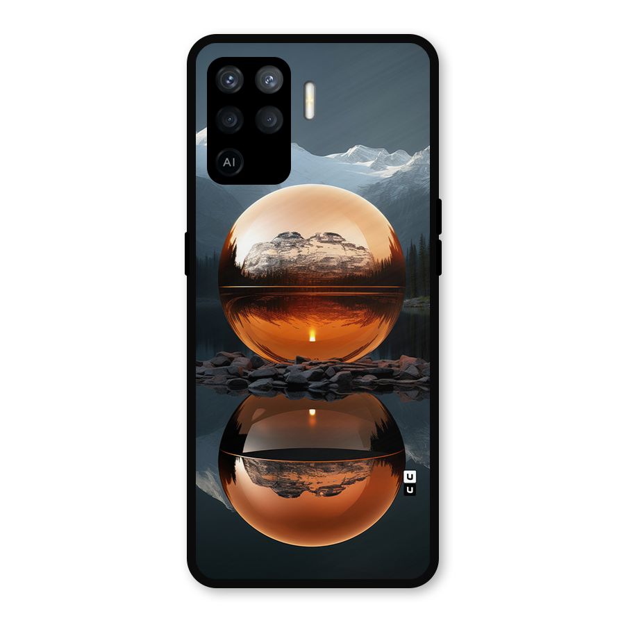 Metal Moon Metal Back Case for Oppo F19 Pro