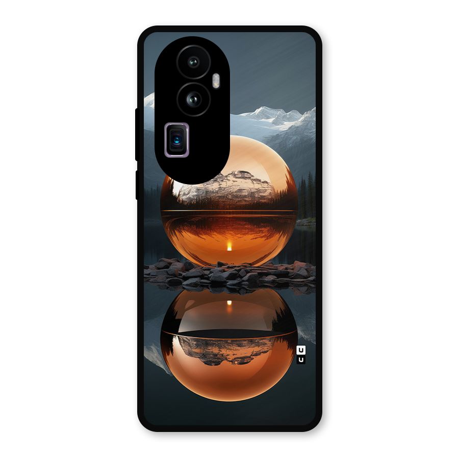 Metal Moon Metal Back Case for Oppo Reno10 Pro Plus