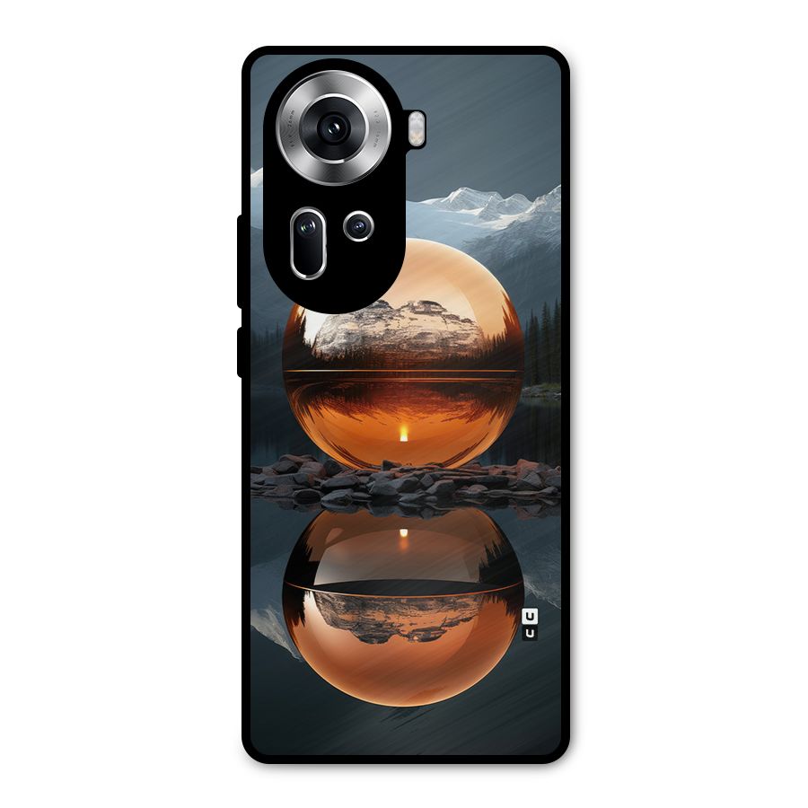 Metal Moon Metal Back Case for Oppo Reno11 5G