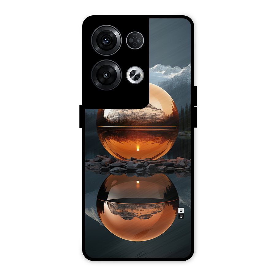 Metal Moon Metal Back Case for Oppo Reno8 Pro 5G