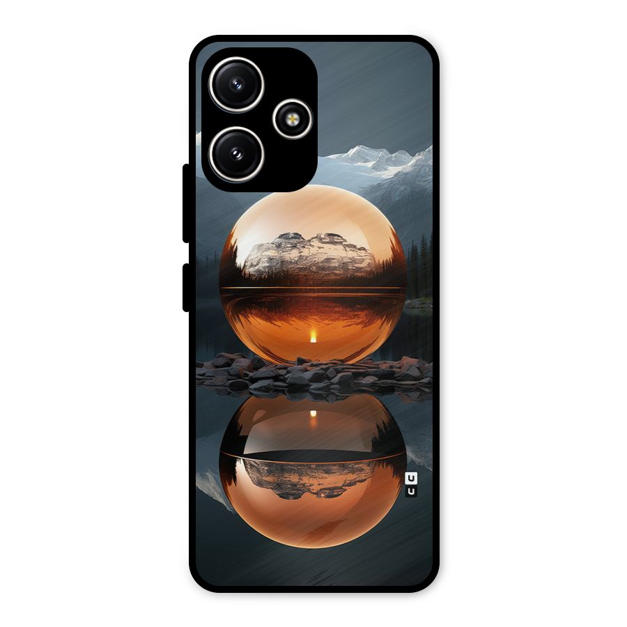 Metal Moon Metal Back Case for Poco M6 Pro