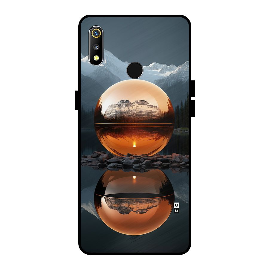 Metal Moon Metal Back Case for Realme 3i