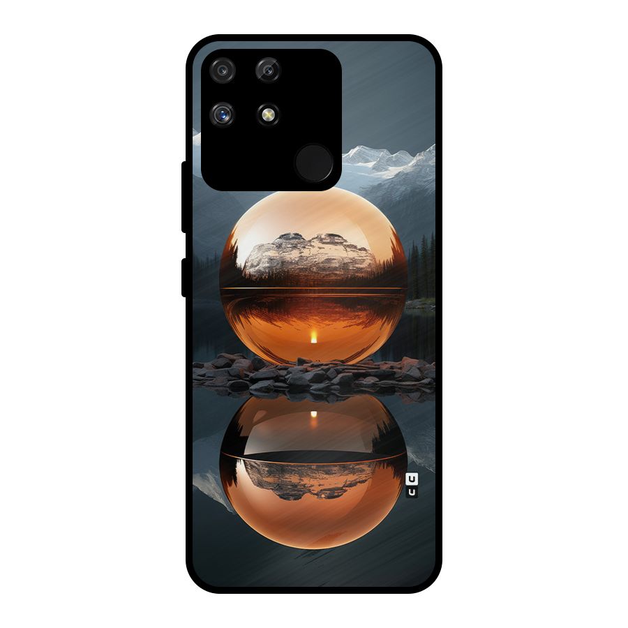Metal Moon Metal Back Case for Realme Narzo 50A
