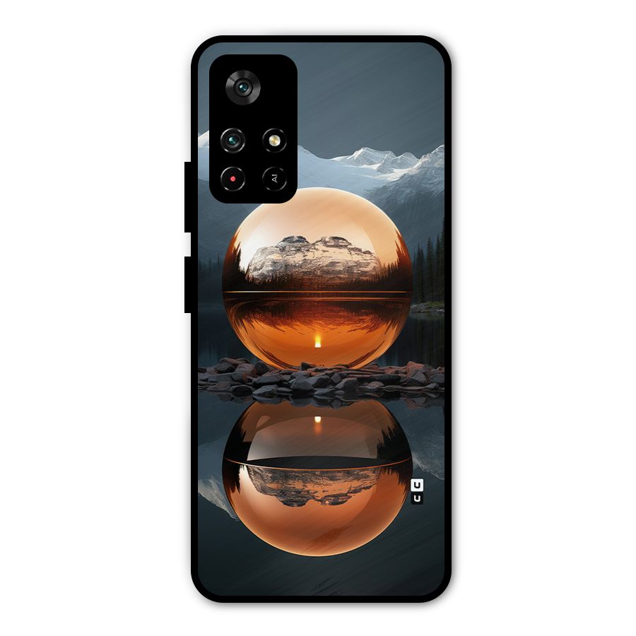 Metal Moon Metal Back Case for Redmi Note 11T 5G