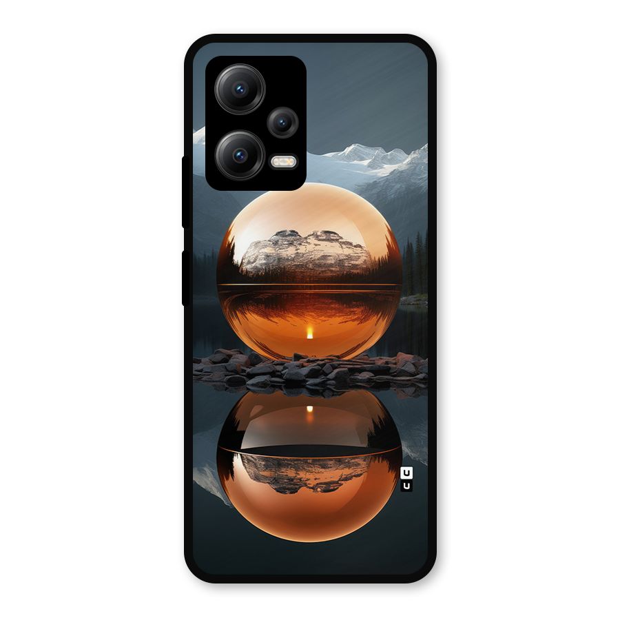 Metal Moon Metal Back Case for Redmi Note 12 5G