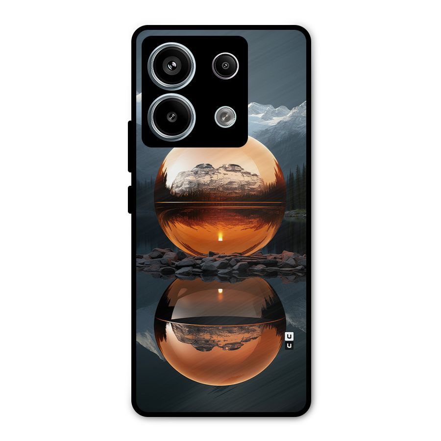 Metal Moon Metal Back Case for Redmi Note 13 Pro 5G