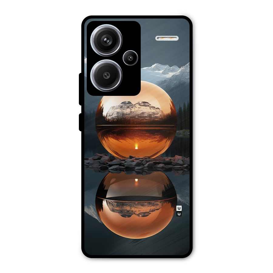 Metal Moon Metal Back Case for Redmi Note 13 Pro Plus