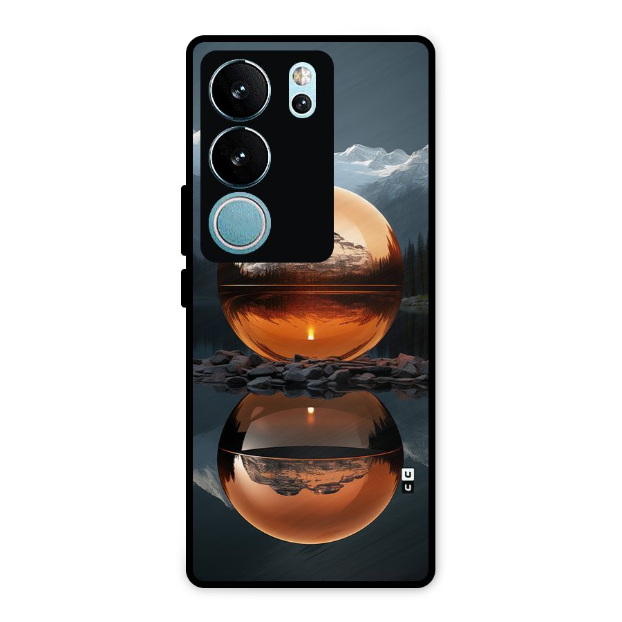 Metal Moon Metal Back Case for Vivo V29 Pro