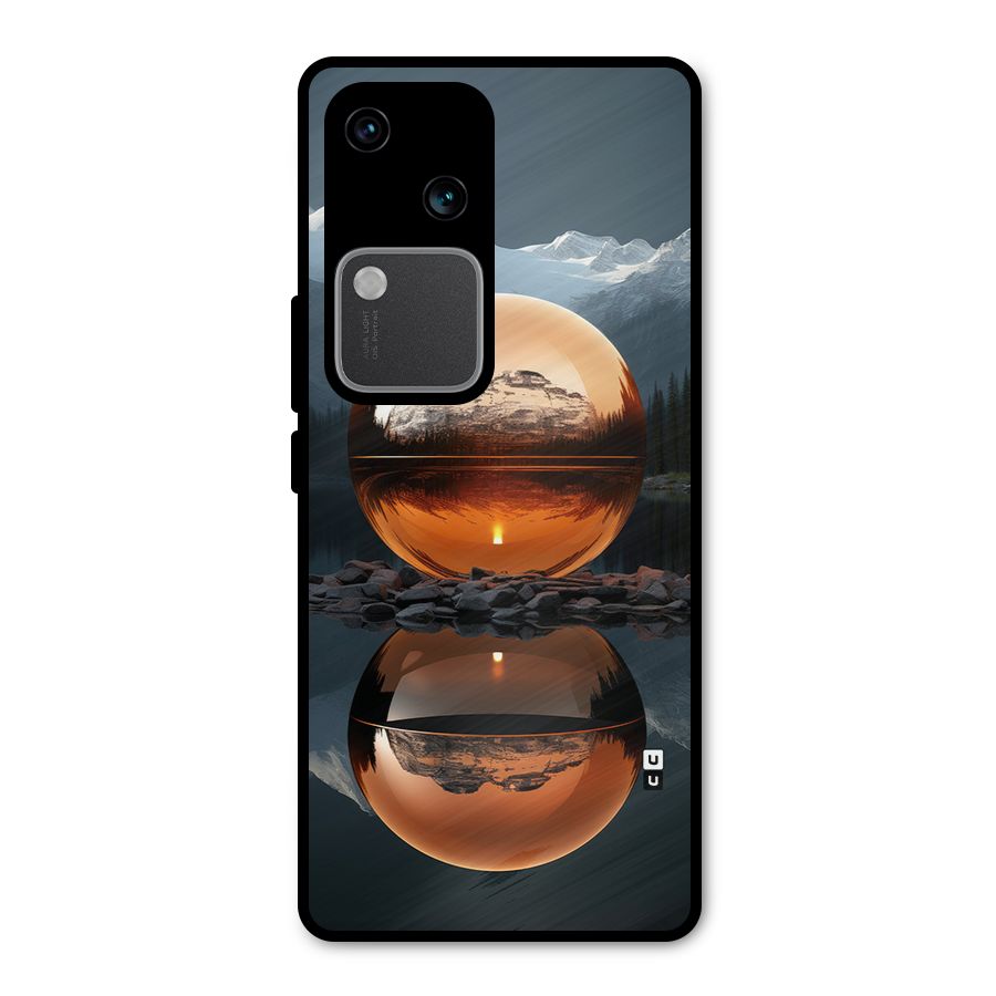 Metal Moon Metal Back Case for Vivo V30 Pro
