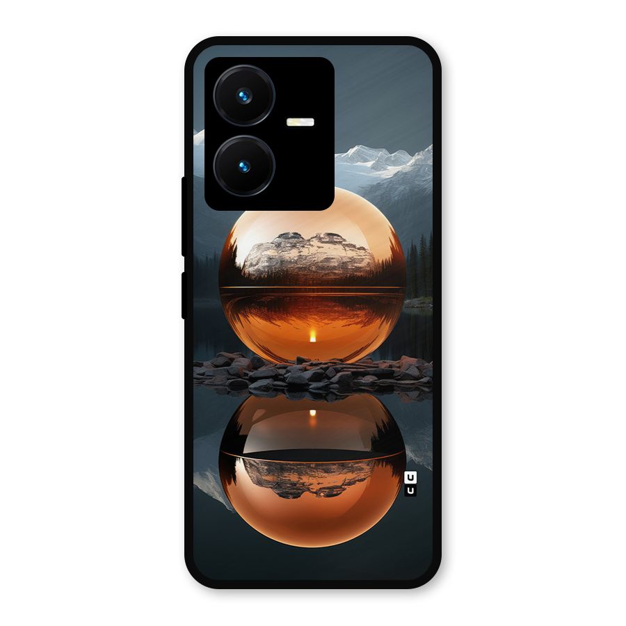 Metal Moon Metal Back Case for Vivo Y22s