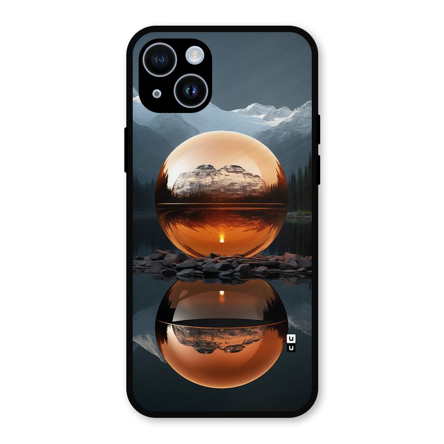 Metal Moon Metal Back Case for iPhone 14