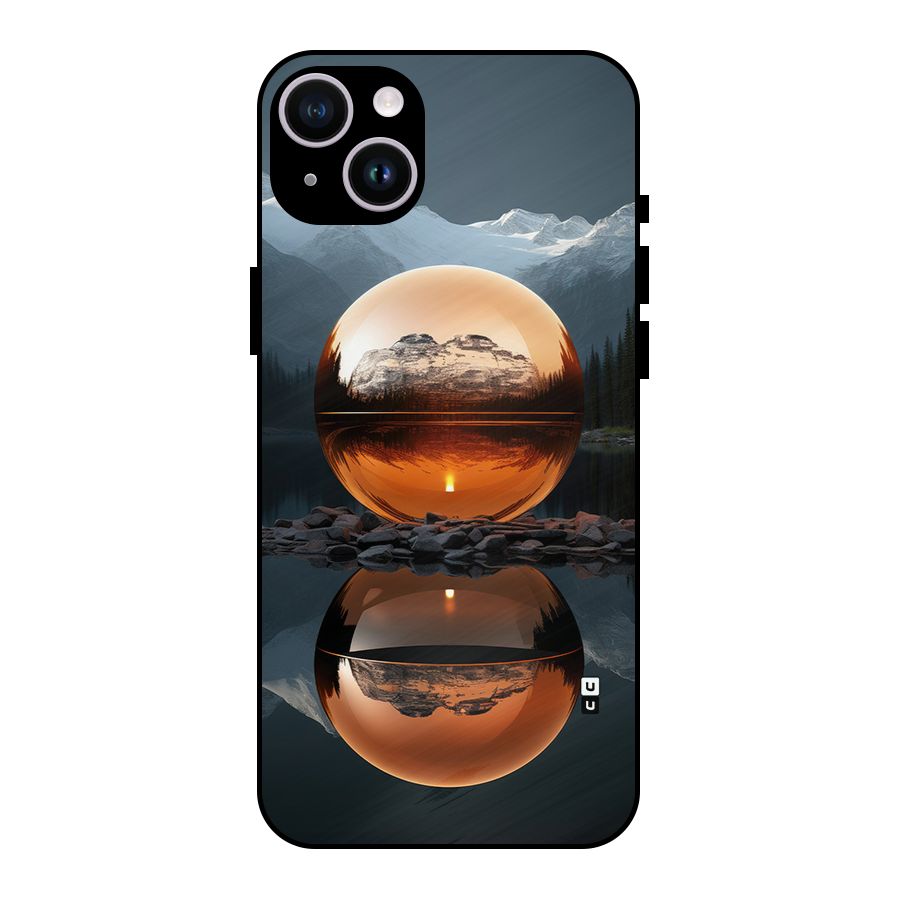 Metal Moon Metal Back Case for iPhone 14 Plus