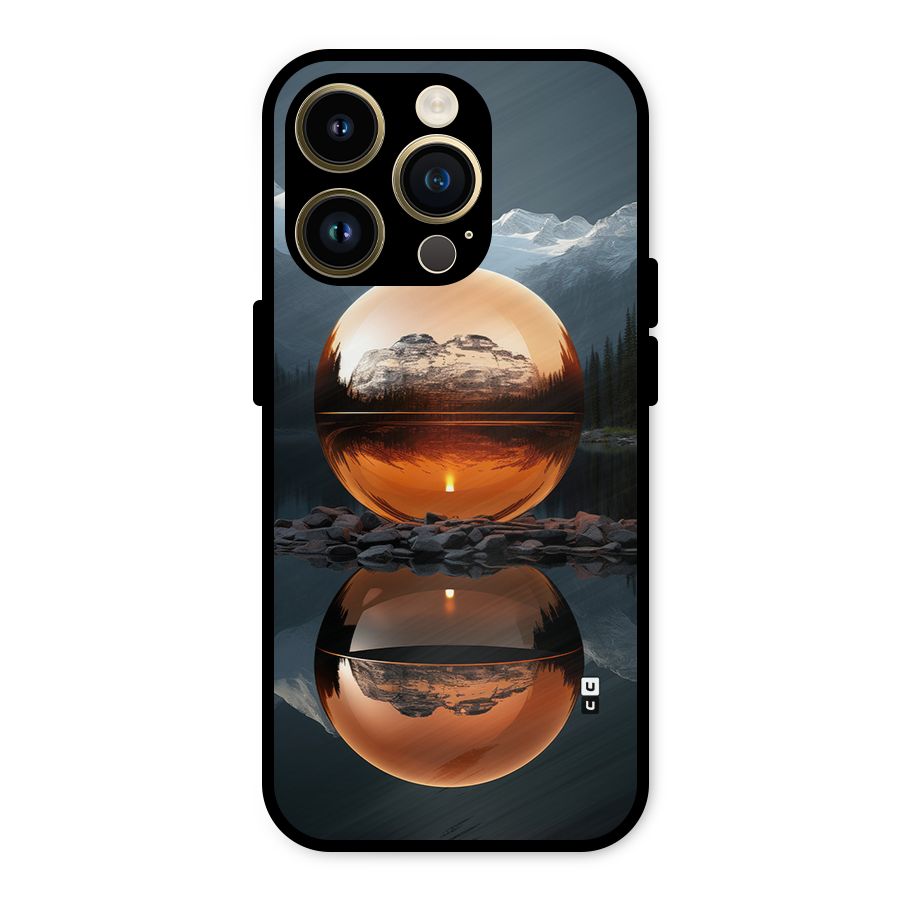 Metal Moon Metal Back Case for iPhone 14 Pro