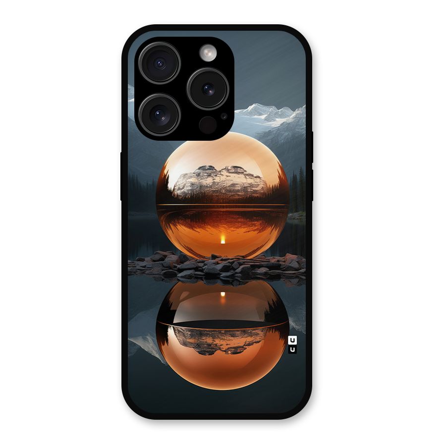 Metal Moon Metal Back Case for iPhone 15 Pro